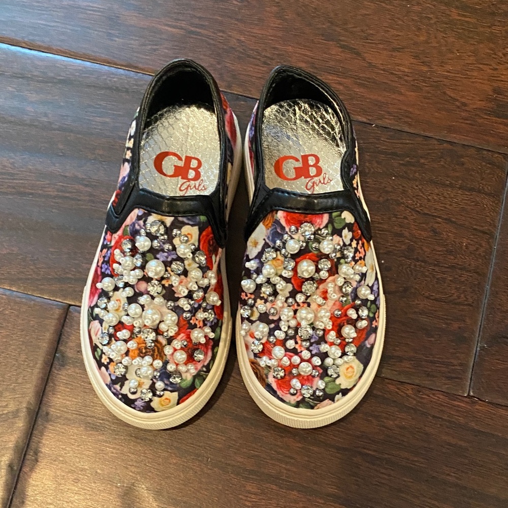 GB Girls Sparkling Floral Kids Sneakers - Multicolor
